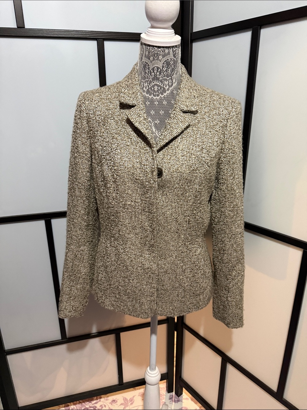 Jones New York Tweed-Style Knit Blazer